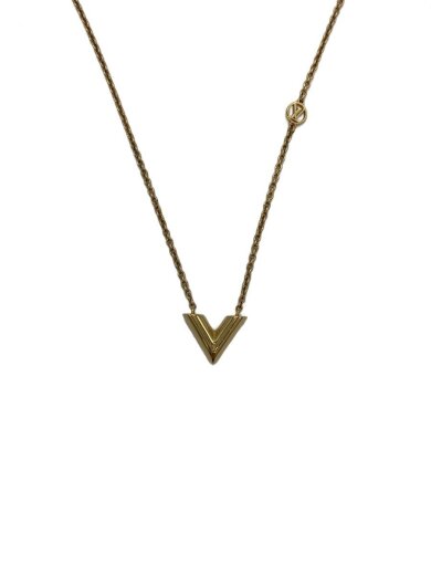 商品画像：エッセンシャルV/ネックレス/メッキ/GLD/トップ有/レディース/M00857// 1