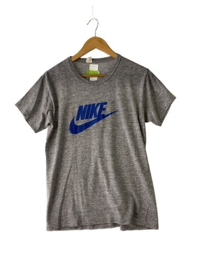 商品画像：70-80s/オレンジタグ/レジスターマーク/霜降りロゴプリント/Tシャツ/L/コットン/GRY// 1