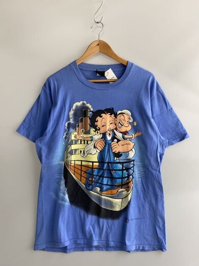 商品画像：Tシャツ/L/コットン/BLU/ベティ/ポパイ/タイタニック 1