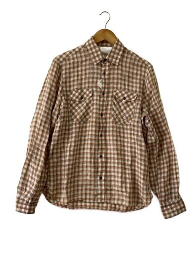 商品画像：長袖シャツ/M/リネン/マルチカラー/チェック/CPU524 1