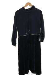 ワンピース/38/コットン/NVY/無地