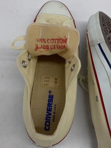 商品画像：90s/USA製/デッドストック/ALL STAR LOW/26cm/CRM/キャンバス 5