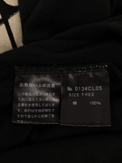 商品画像：長袖Tシャツ/FREE/コットン/BLK/0134CL05 4