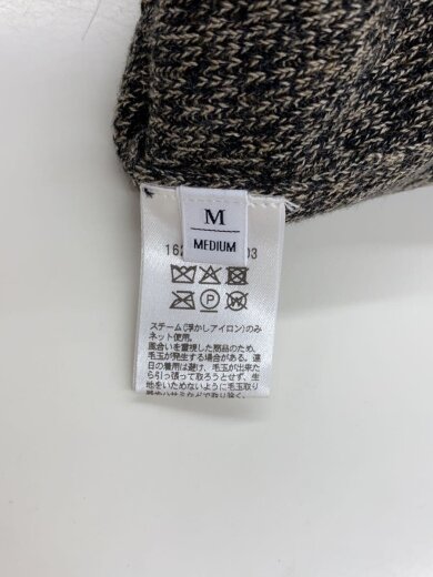 商品画像：ウールポリエステルブレンドメランジリブニットワンピー/M/ポリエステル/BEG/1626-1-000003 4