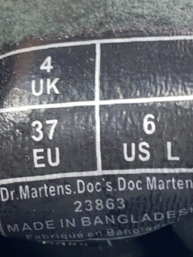 商品画像：8ホール/ブーツ/UK4/BLK/レザー/23863 5