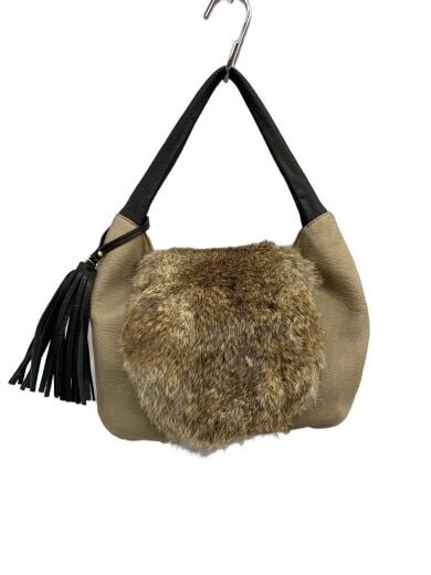 商品画像：ハンドバッグ/レザー/BEG 1