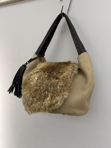 商品画像：ハンドバッグ/レザー/BEG 2