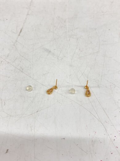 商品画像：K10YG トパーズ・ダイヤモンド ピアス/GLD/レディース 4