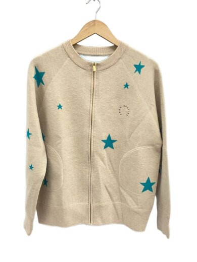 画像：Anne Coquineコアスパンヤーンニットジップアップブルゾン/LL/レーヨン/BEG/ACP2511001