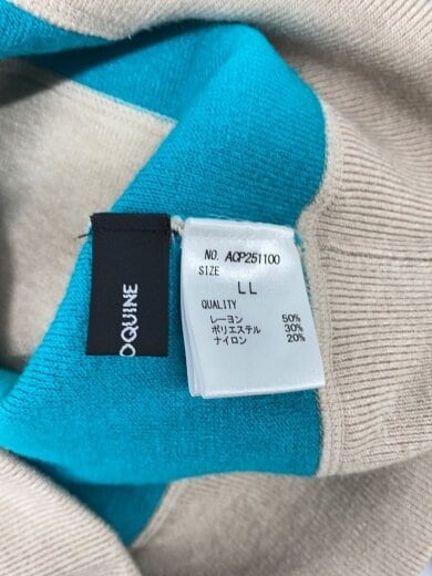 画像：Anne Coquineコアスパンヤーンニットジップアップブルゾン/LL/レーヨン/BEG/ACP2511003