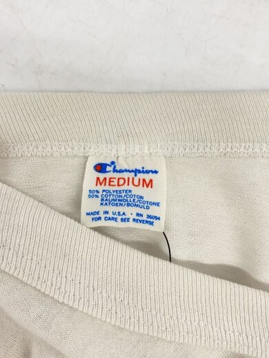 商品画像：80s/USA製/トリコタグ/Tシャツ/M/ポリエステル/WHT 3