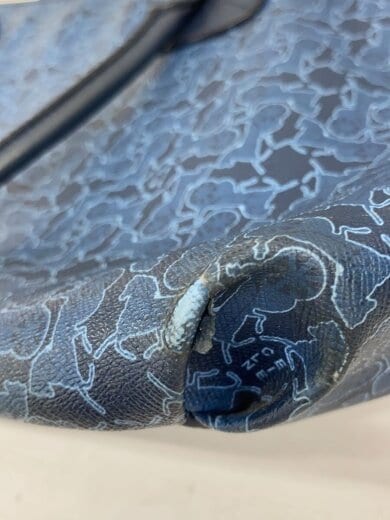 商品画像：サルキーライン/内側汚れ有/トートバッグ/PVC/NVY/総柄 6