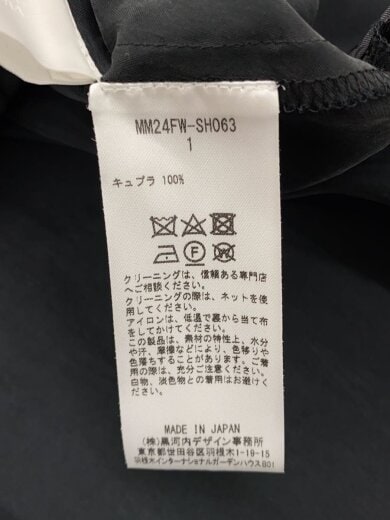 商品画像：Fibrillated V-Neck Shirt/長袖シャツ/1/BLK/MM24FW-SH063 4