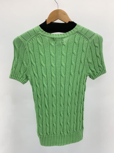 商品画像：T-SHORT SLEEVE-SWEATER/ニット・セーター(薄手)/XS/コットン/GRN 2