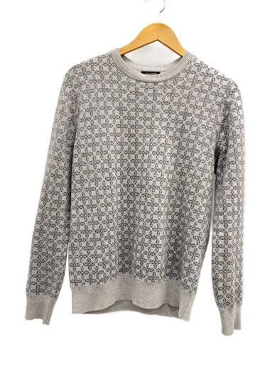 商品画像：ニット・セーター(薄手)/L/ウール/GRY/総柄/G1N11-855-04// 1