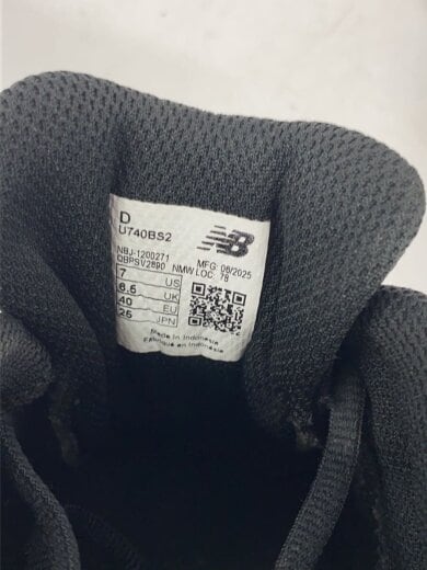 商品画像：ローカットスニーカー/25cm/BLK/U740BS2// 5