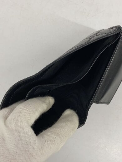 商品画像：2つ折り財布_グッチシマ/レザー/BLK/メンズ// 6