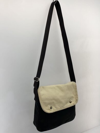 商品画像：コットンキャンバス/ショルダーバッグ/コットン/BLK/色褪せ/汚れ有り// 2