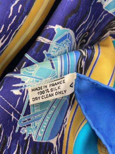 商品画像：スカーフ/シルク/BLU/レディース/カレ90/retour de peche/漁船の帰港 4