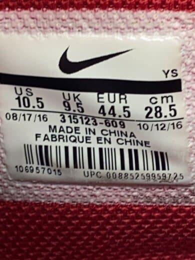 商品画像：ハイカットスニーカー/28.5cm/RED/315123-609 5