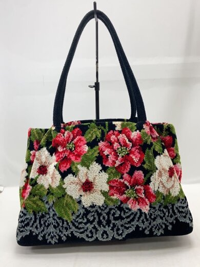 商品画像：トートバッグ/--/BLK/花柄 3
