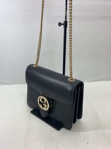 商品画像：チェーン・ショルダーバッグ_インターロッキングG/レザー/BLK 2