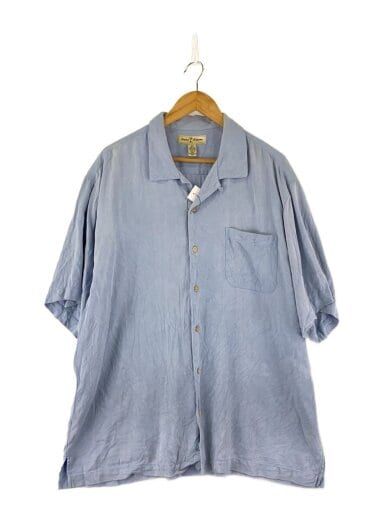 商品画像：半袖シャツ/XL/シルク/BLU// 1