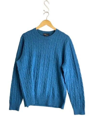 商品画像：ENGLISH LAMB WOOL/ニット・セーター(厚手)/L/ウール/BLU/100170983 1