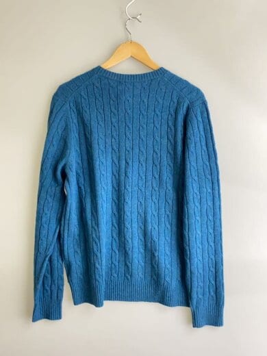 商品画像：ENGLISH LAMB WOOL/ニット・セーター(厚手)/L/ウール/BLU/100170983 2