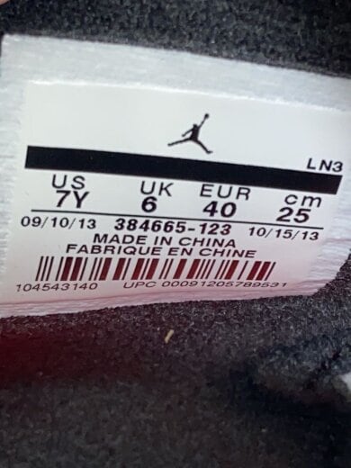 商品画像：AIR JORDAN 6 RETRO (GS)/エアジョーダンレトロ/ホワイト/384665-123/25cm/WH// 5