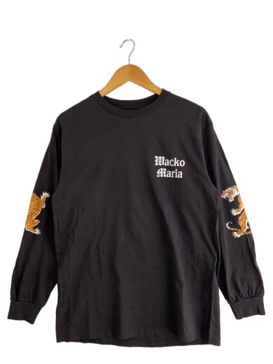 商品画像：長袖Tシャツ/M/コットン/BLK/プリント 1
