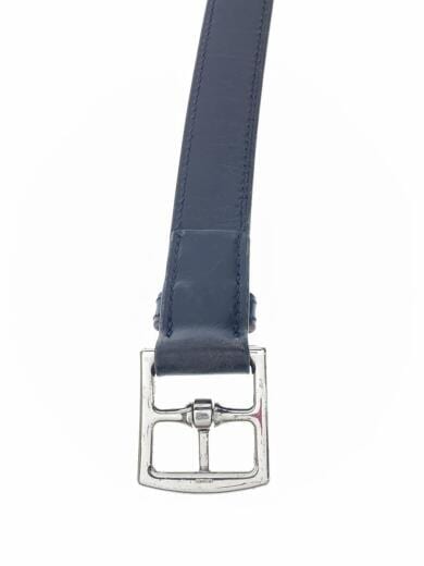 画像：HERMESマルジェラ期/ダブルバックル/エトリヴィエール/ベルト/レザー/BLK/無地/メンズ5