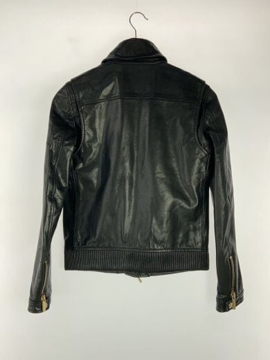 商品画像：レザージャケット・ブルゾン/40/牛革/BLK/無地/S75AM0307 2