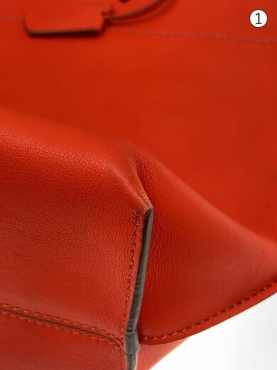 商品画像：オールインショッピングトートバッグ/トートバッグ/レザー/RED/無地// 7