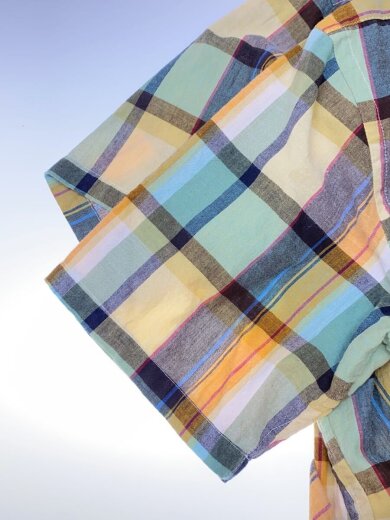 商品画像：半袖シャツ/L/コットン/GRN/チェック// 5