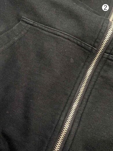 商品画像：ラインストーン/ジップパーカー/XL/コットン/BLK 7