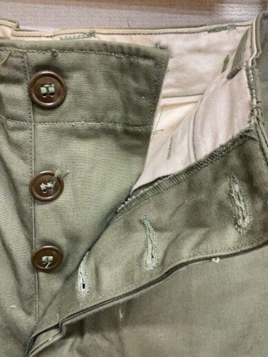 画像：US.ARMY40Sボトム/30/コットン/KHK/FIELD Trousers O.D. /M-45///3