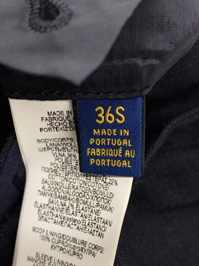 商品画像：テーラードジャケット/36/ウール/NVY/無地/200013615/脇裏と袖裏汚れ有// 4