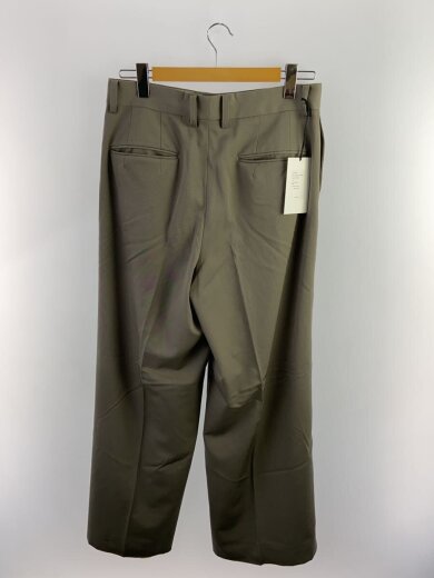 商品画像：Long Wide Trousers/スラックスパンツ/L/ウール/KHK/無地/ST.1093 2