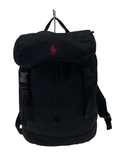 商品画像：ロゴ刺繍/リュック/ポリエステル/BLK/j746-1018 1