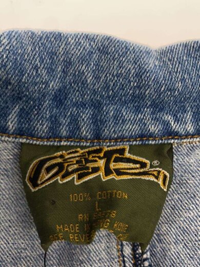 商品画像：GEETZ/プルオーバーデニムジャケット/L/デニム/IDG/無地 3