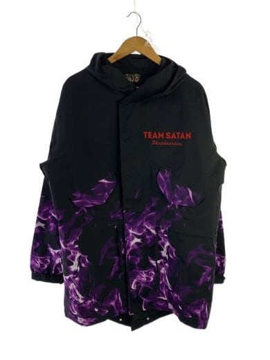 商品画像：ジャケット/XL/ポリエステル/BLK/総柄/パープルフレイム 1