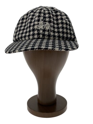 商品画像：キャップ/FREE/ポリエステル/GRY/チェック/メンズ/千鳥/ワンポイントロゴ 1