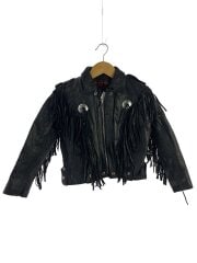 HOT LEATHERS/ジャケット/--/牛革/BLK/無地/コンチョ/ウエスタン/フリンジ/バイカー
