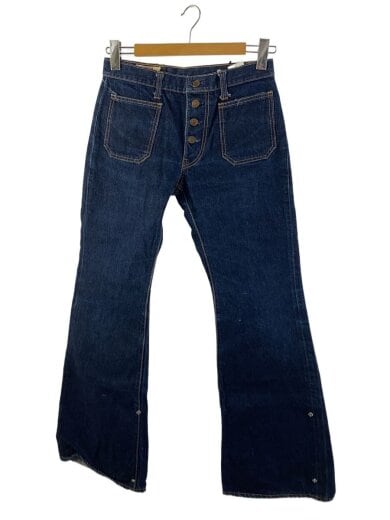 商品画像：70s/ベルボトム/ウエスタン/濃紺/ブーツカットパンツ/LL/デニム/IDG/無地/1014 1