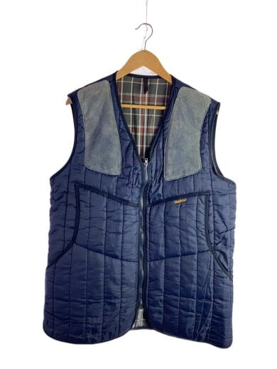 商品画像：3クラウン/スウェード切替し/イングランド製/キルティングベスト/L/--/NVY/無地 1