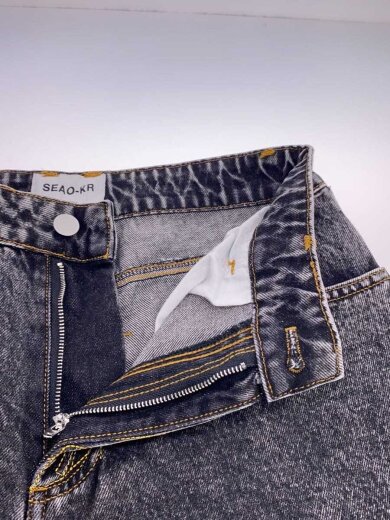 商品画像：SEAO-KR/バギーデニム/L/コットン/BLK/無地 3