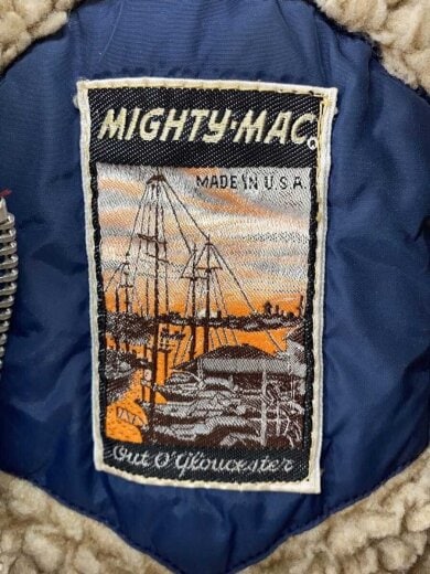 商品画像：MIGHTY-MAC/ジャケット/ボア裏地/T字ジップ/BLU/無地 3