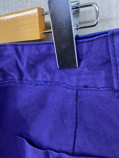 商品画像：50s~60s/ツイル/ユーロワーク/ナス紺/ボトム/46/コットン/BLU/無地 8