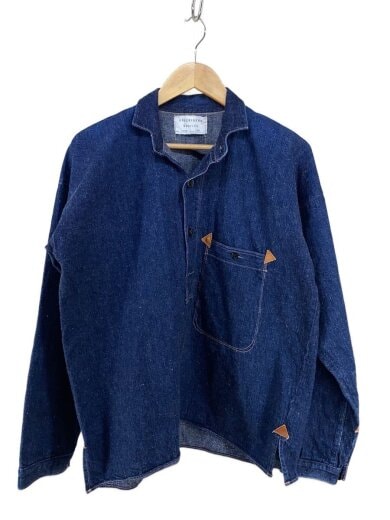 商品画像：長袖シャツ/40/デニム/IDG/無地/2213/1880 HEAVY LEATHER BOUND JUMPE 1